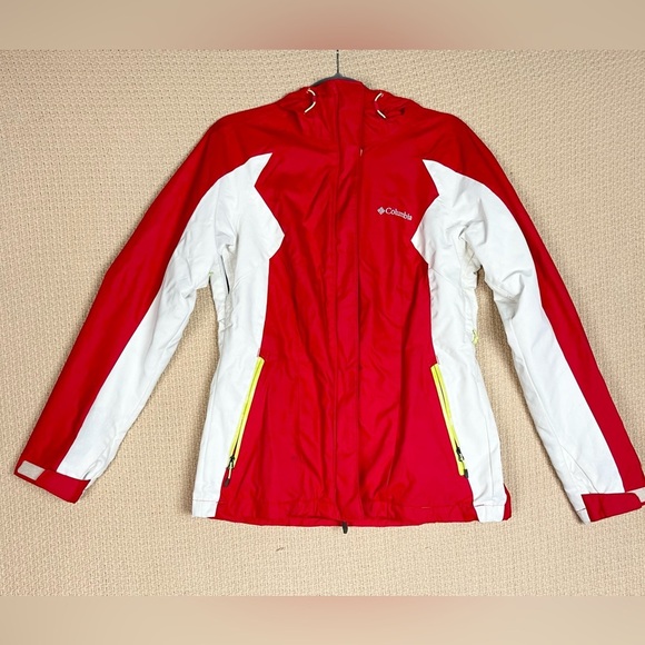 Columbia Women's Red and White Jacket Size Medium - Picture 1 of 11